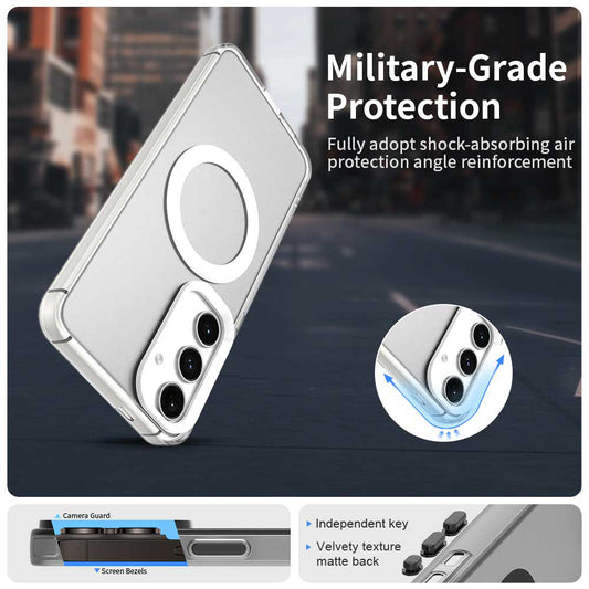 MagSafe-Hülle für Samsung Galaxy S25 S931 / S24 S921, Techsuit, CandyCase, Weiß