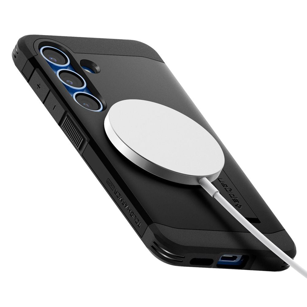 Coque MagSafe pour Samsung Galaxy S25 S931, Spigen, Tough Armor, Noire ACS09008