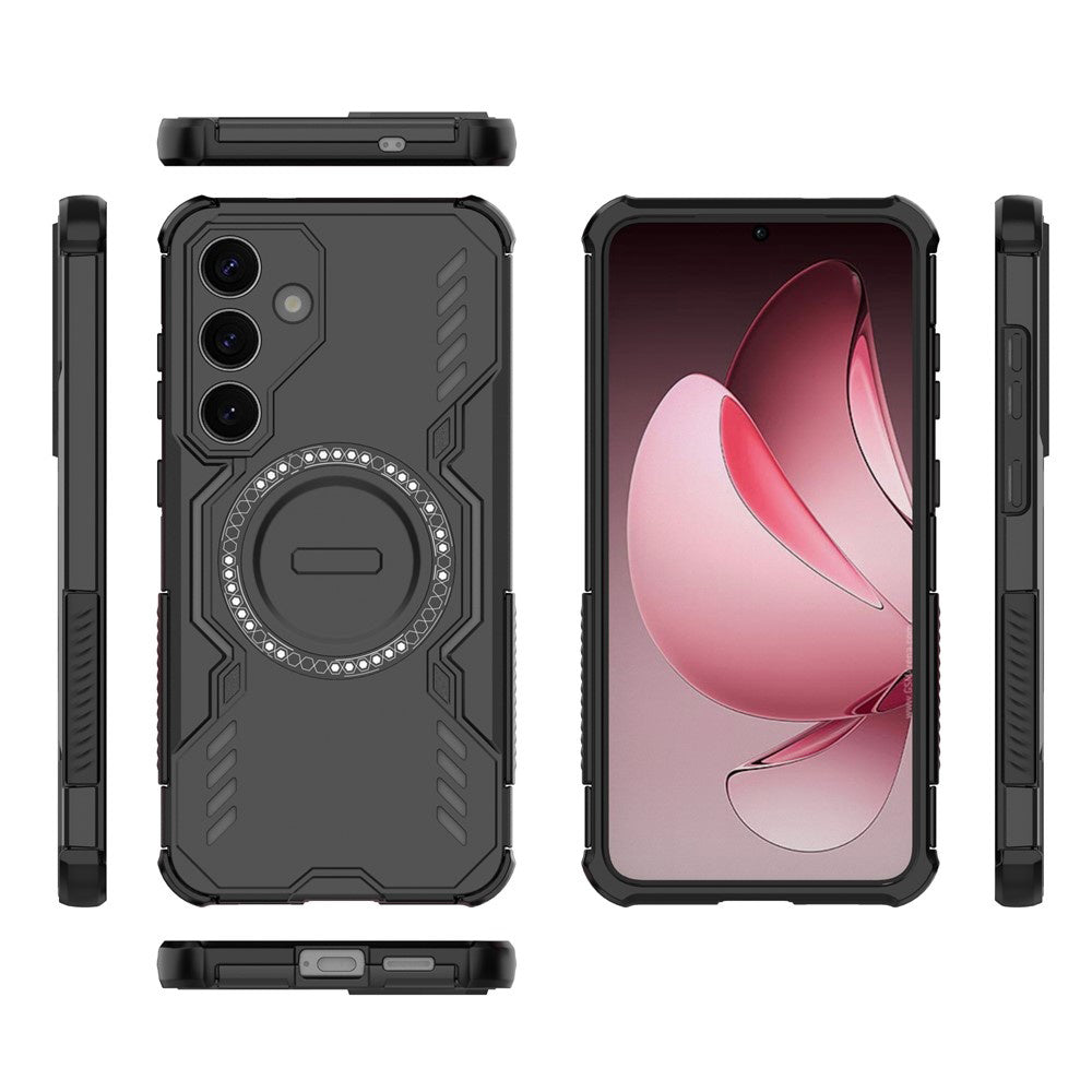 Coque MagSafe pour Samsung Galaxy S25 S931, Techsuit, ArmorMag, Noire