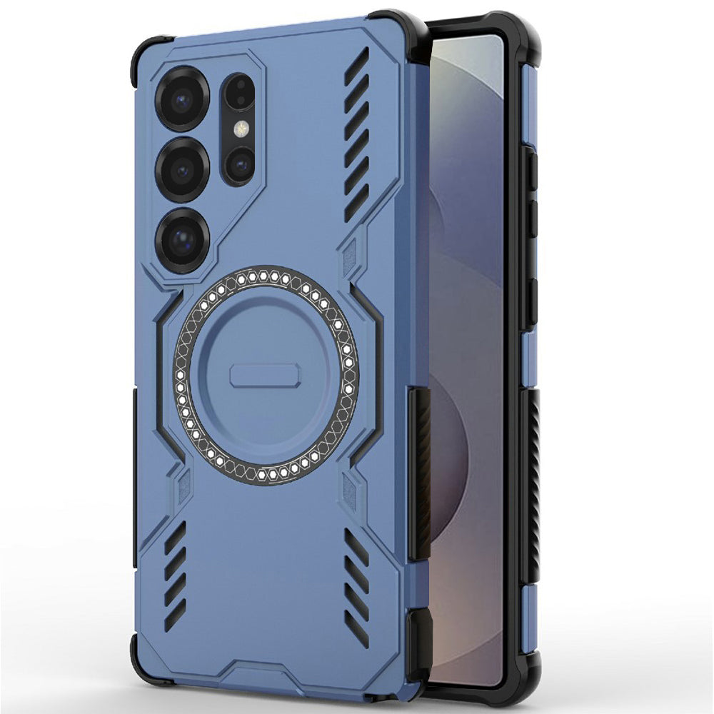 Coque MagSafe pour Samsung Galaxy S25 Ultra S938, Techsuit, ArmorMag, Bleue