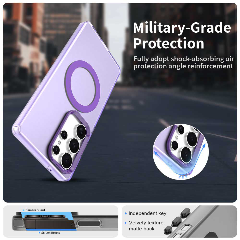 Coque MagSafe pour Samsung Galaxy S25 Ultra S938, Techsuit, CandyCase, Violet