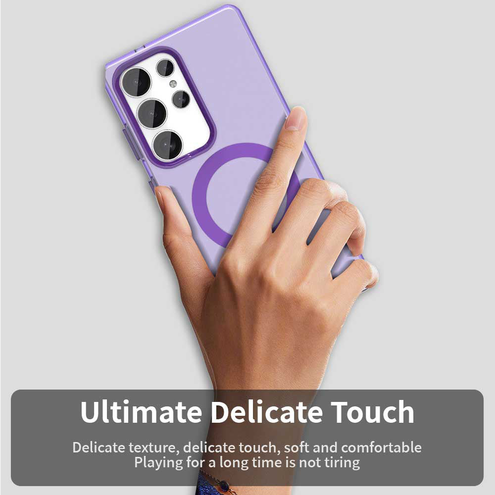 Coque MagSafe pour Samsung Galaxy S25 Ultra S938, Techsuit, CandyCase, Violet