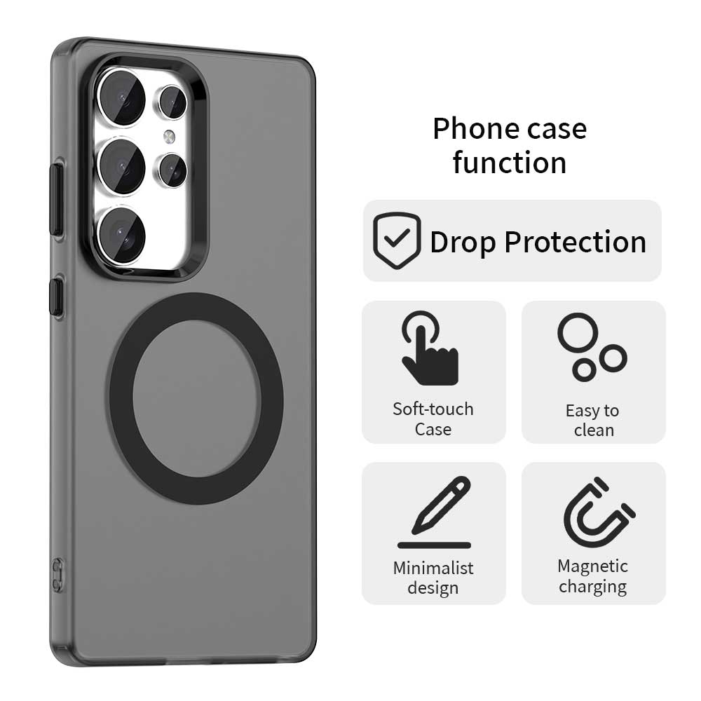 Coque MagSafe pour Samsung Galaxy S25 Ultra S938, Techsuit, CandyCase, Noire