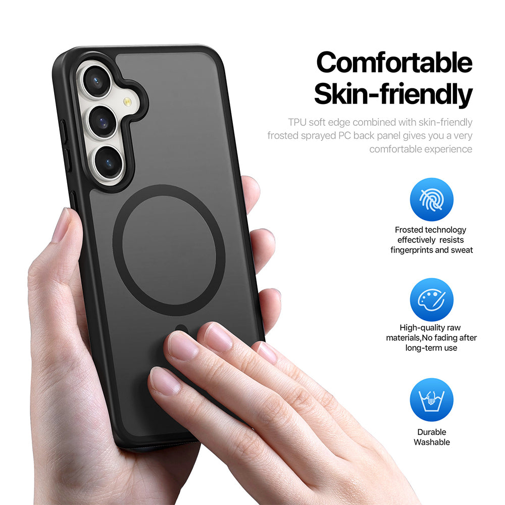 Coque MagSafe pour Samsung Galaxy S26 FE S741 / S25 FE, DUX DUCIS, Yind, Noire