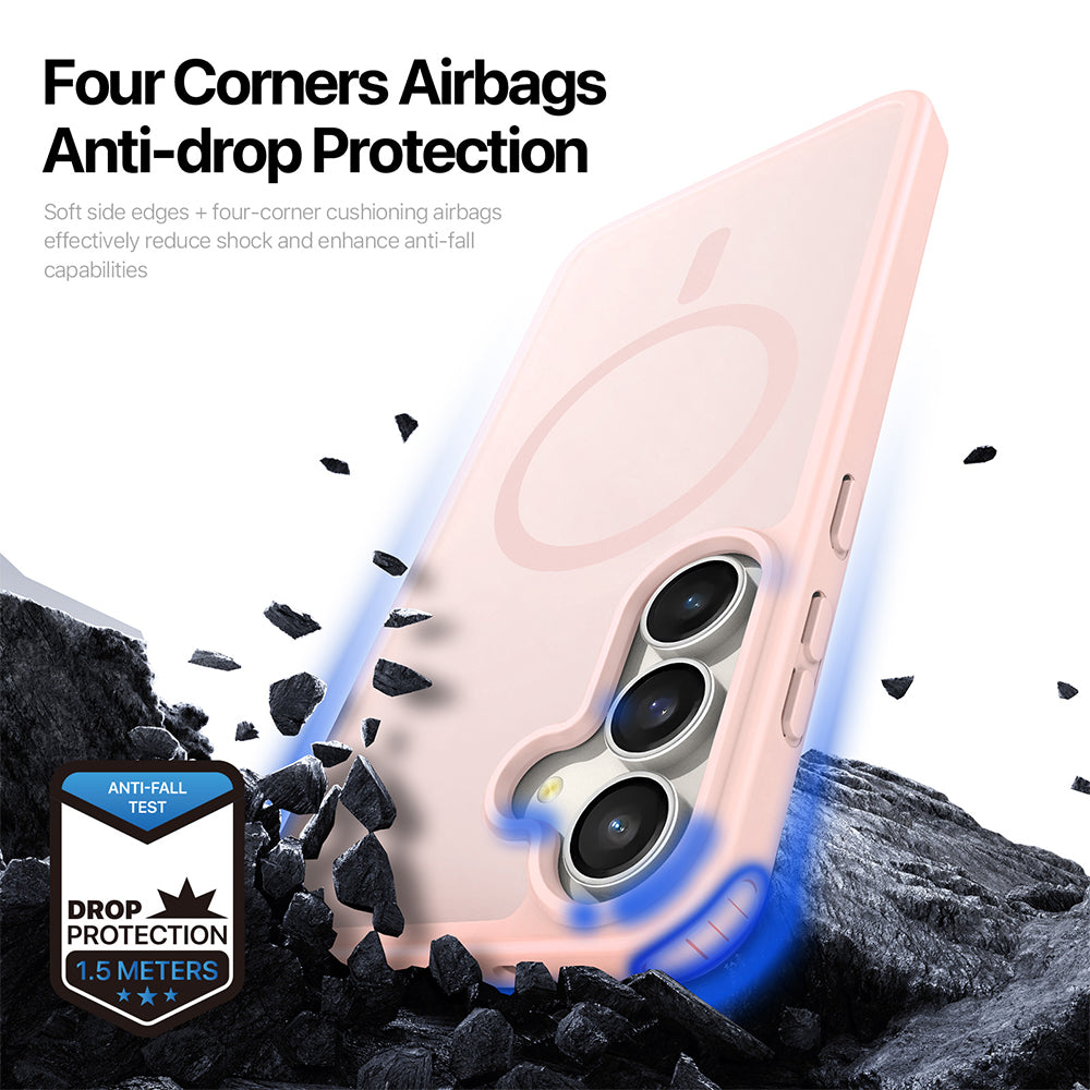 Coque MagSafe pour Samsung Galaxy S26 FE S741 / S25 FE, DUX DUCIS, Yind, Rose Clair