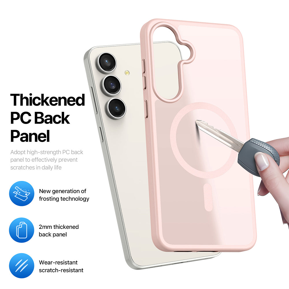 Coque MagSafe pour Samsung Galaxy S26 FE S741 / S25 FE, DUX DUCIS, Yind, Rose Clair