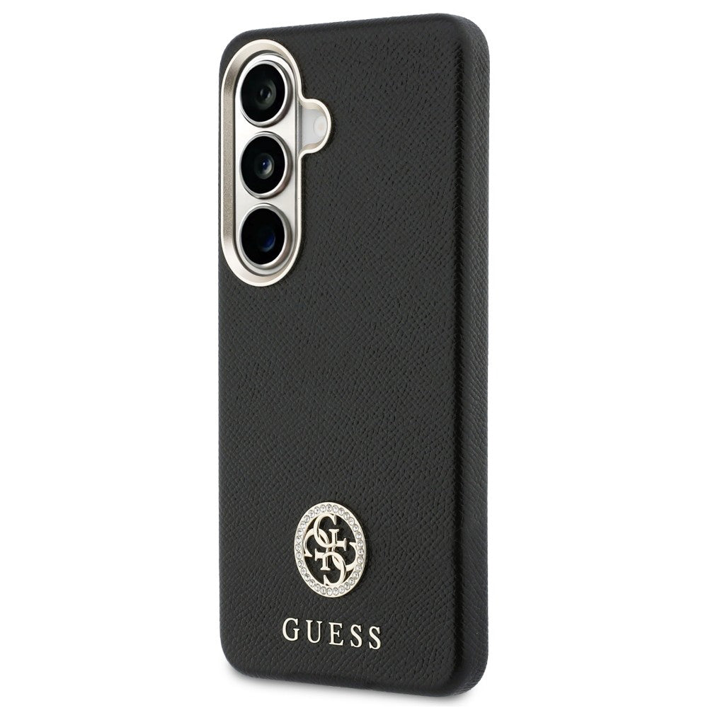 MagSafe Case for Samsung Galaxy S26 Plus S947, Guess, Rhinestone Round Logo, Black
