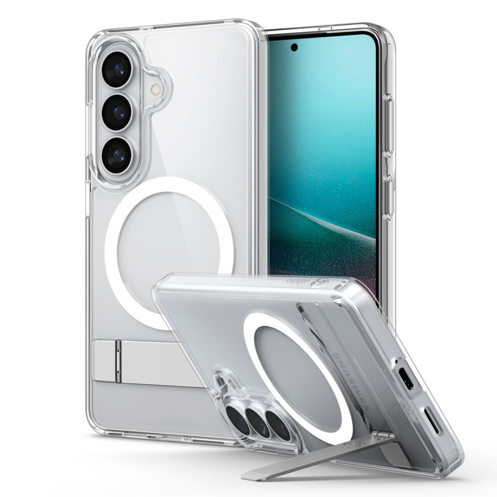 MagSafe Hülle für Samsung Galaxy S26 Plus S947, Spigen, Ultra Hybrid S, Transparent Weiß ACS11050