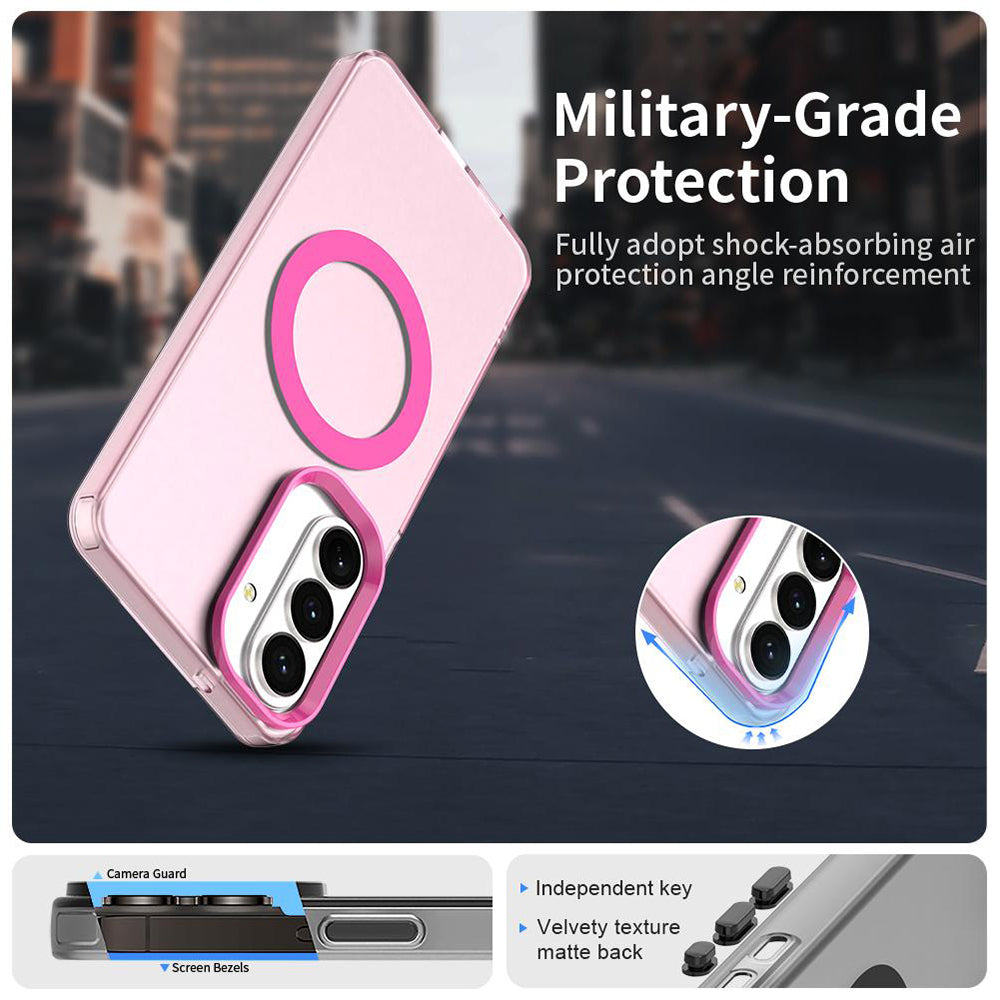 Housse MagSafe pour Samsung Galaxy S26 Plus, Techsuit, CandyCase, Rose