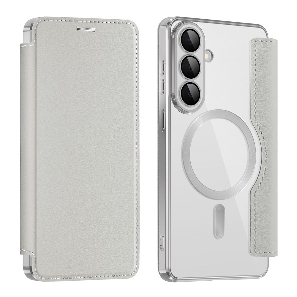 MagSafe Hülle für Samsung Galaxy S26 Plus, Techsuit, SmartMag Book, Grau