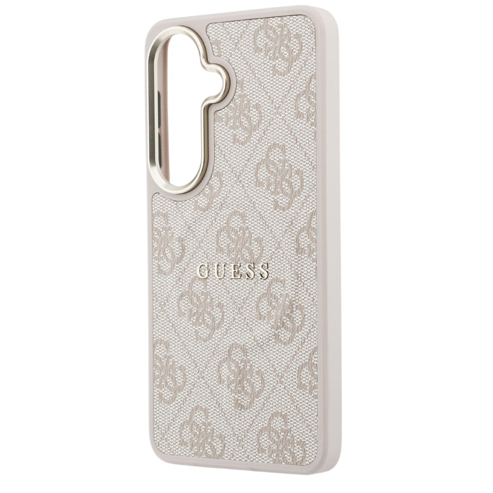 Étui MagSafe pour Samsung Galaxy S26 S942, Guess, 4G Embossed Ring, Rose