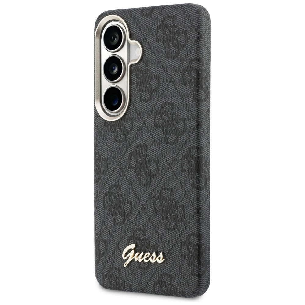 Coque MagSafe pour Samsung Galaxy S26 S942, Guess, Logo Script 4G, Noire