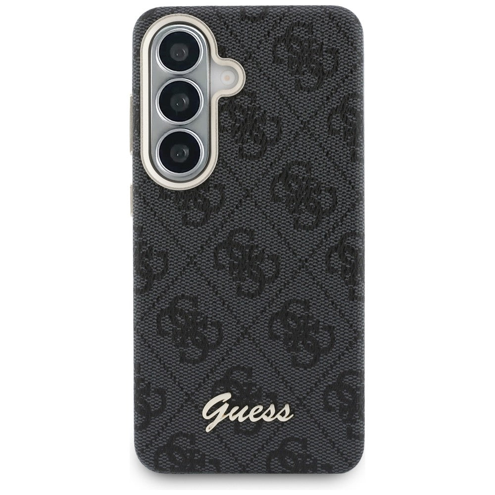 Coque MagSafe pour Samsung Galaxy S26 S942, Guess, Logo Script 4G, Noire