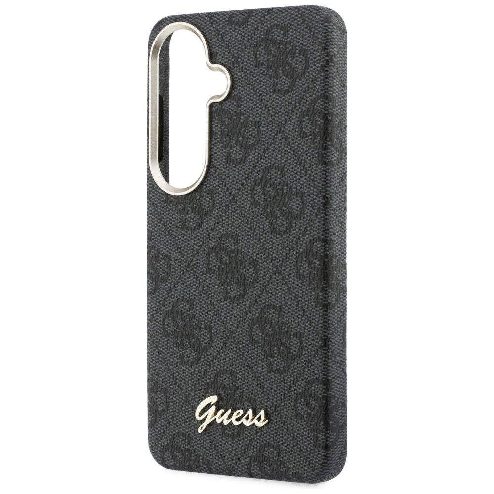 Coque MagSafe pour Samsung Galaxy S26 S942, Guess, Logo Script 4G, Noire