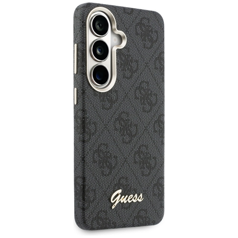 Coque MagSafe pour Samsung Galaxy S26 S942, Guess, Logo Script 4G, Noire