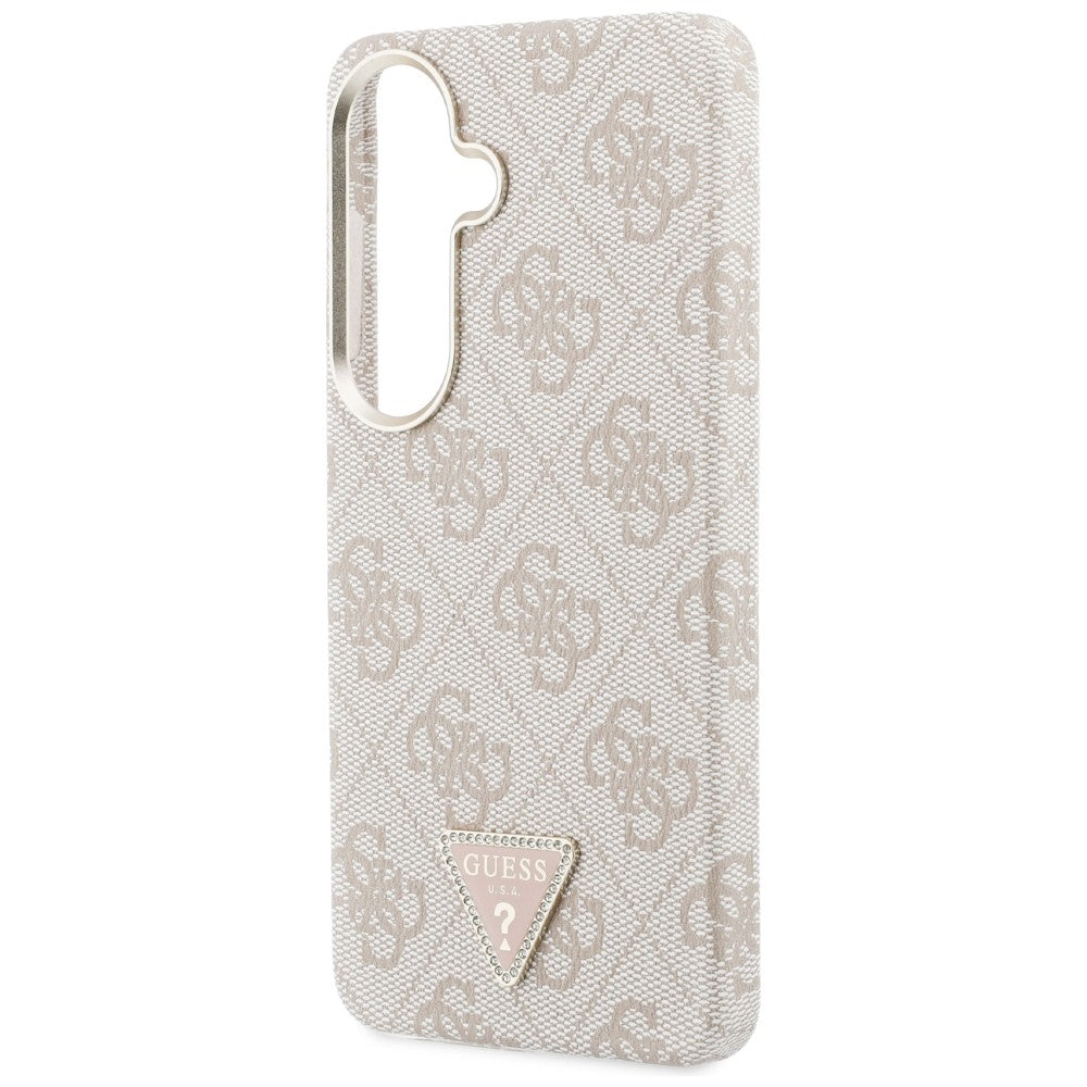 MagSafe Case for Samsung Galaxy S26 S942, Guess, 4G Triangle Logo, Pink