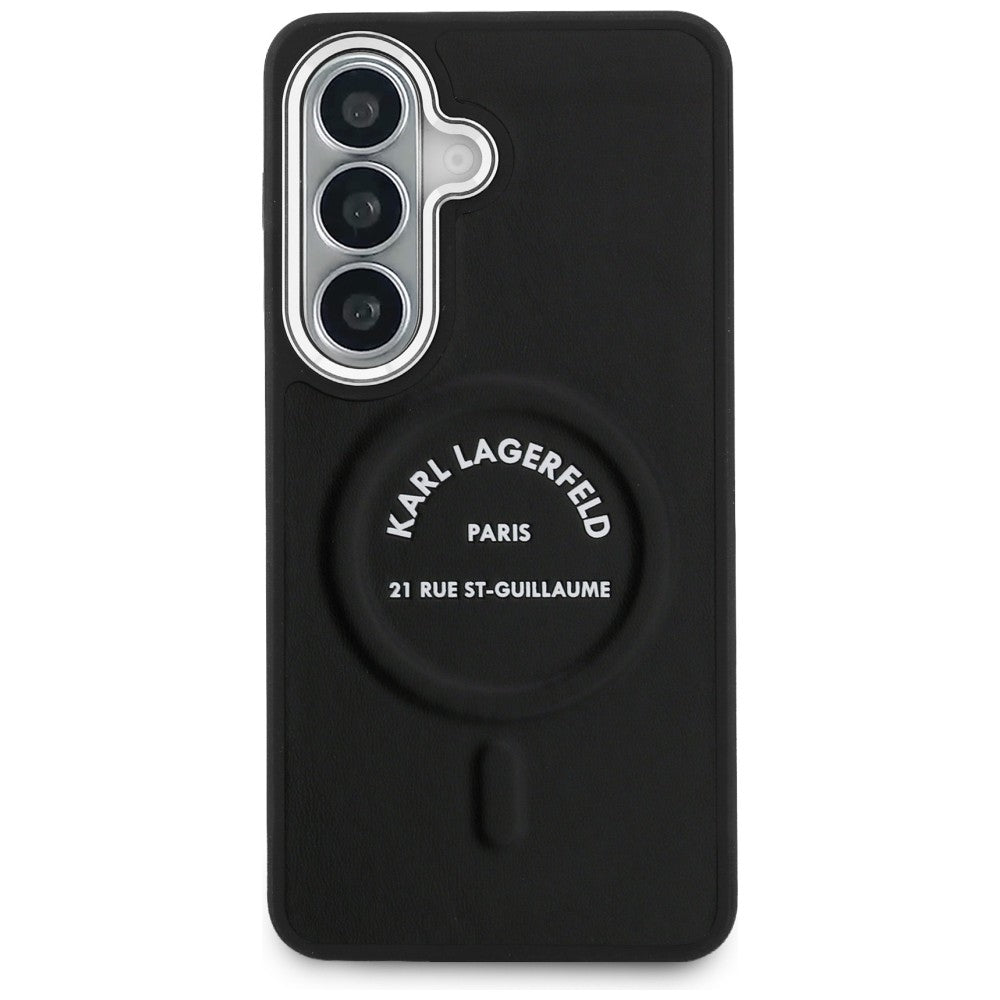 MagSafe Hülle für Samsung Galaxy S26 S942, Karl Lagerfeld, Karl RSG Logo, Schwarz