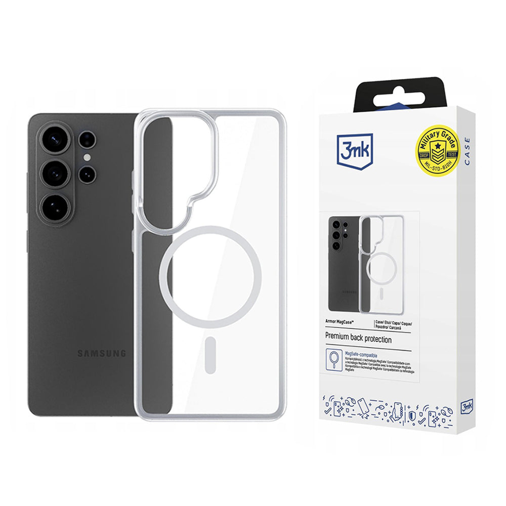 Coque MagSafe pour Samsung Galaxy S26 Ultra, 3MK, Armor MagCase, Transparente