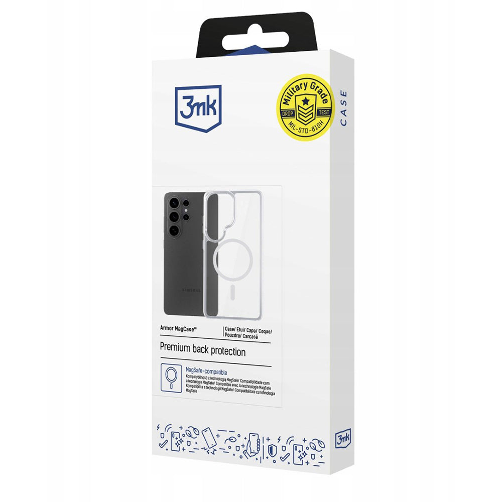 Coque MagSafe pour Samsung Galaxy S26 Ultra, 3MK, Armor MagCase, Transparente