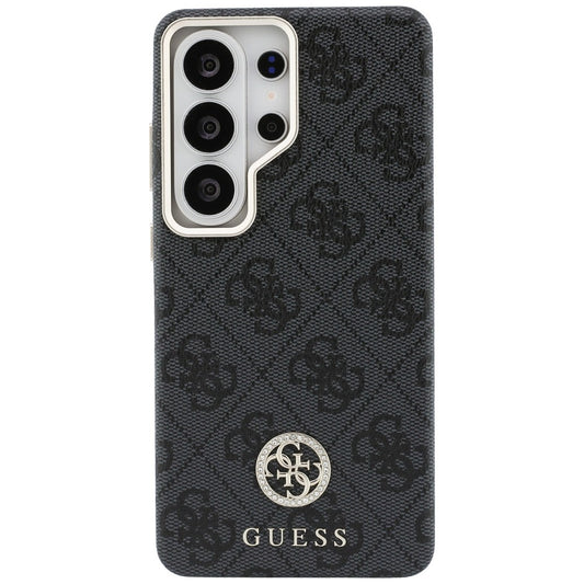 MagSafe Hülle für Samsung Galaxy S26 Ultra S948, Guess, Strass Round Logo, Schwarz