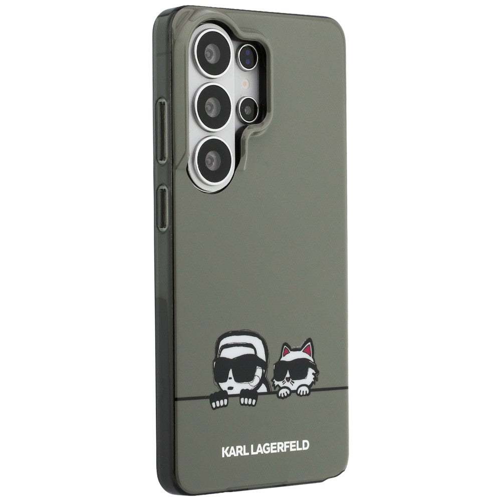 Étui MagSafe pour Samsung Galaxy S26 Ultra S948, Karl Lagerfeld, IML Karl & Choupette Peekaboo Logo, Noir