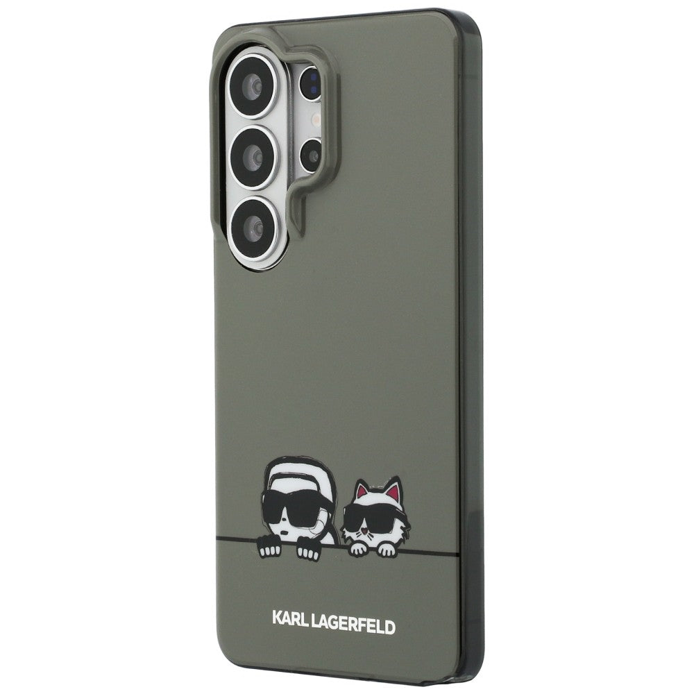 Étui MagSafe pour Samsung Galaxy S26 Ultra S948, Karl Lagerfeld, IML Karl & Choupette Peekaboo Logo, Noir
