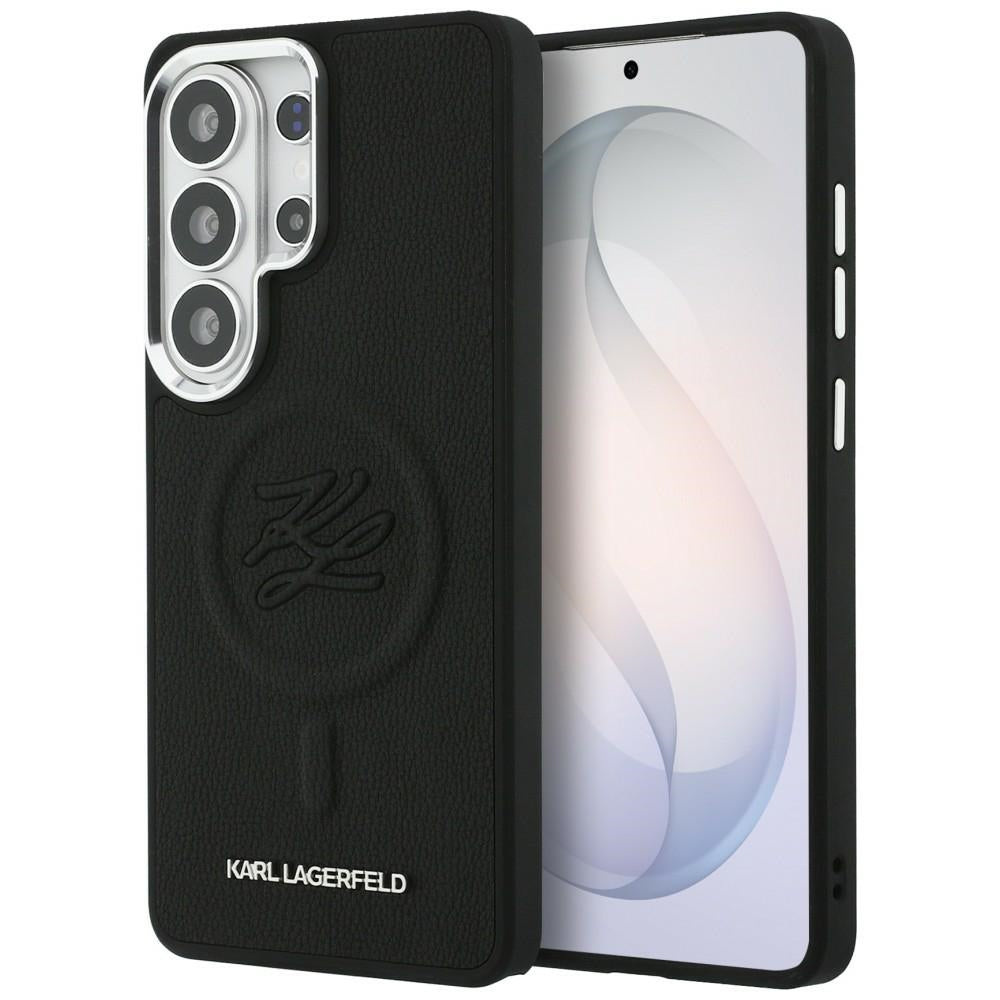 MagSafe Hülle für Samsung Galaxy S26 Ultra S948, Karl Lagerfeld, Initial Logo Debossed, Schwarz