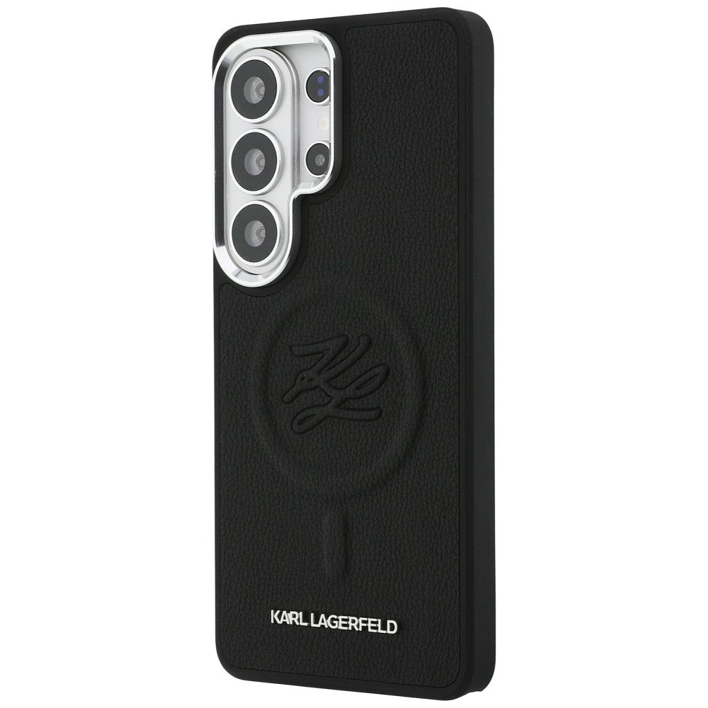 MagSafe Hülle für Samsung Galaxy S26 Ultra S948, Karl Lagerfeld, Initial Logo Debossed, Schwarz