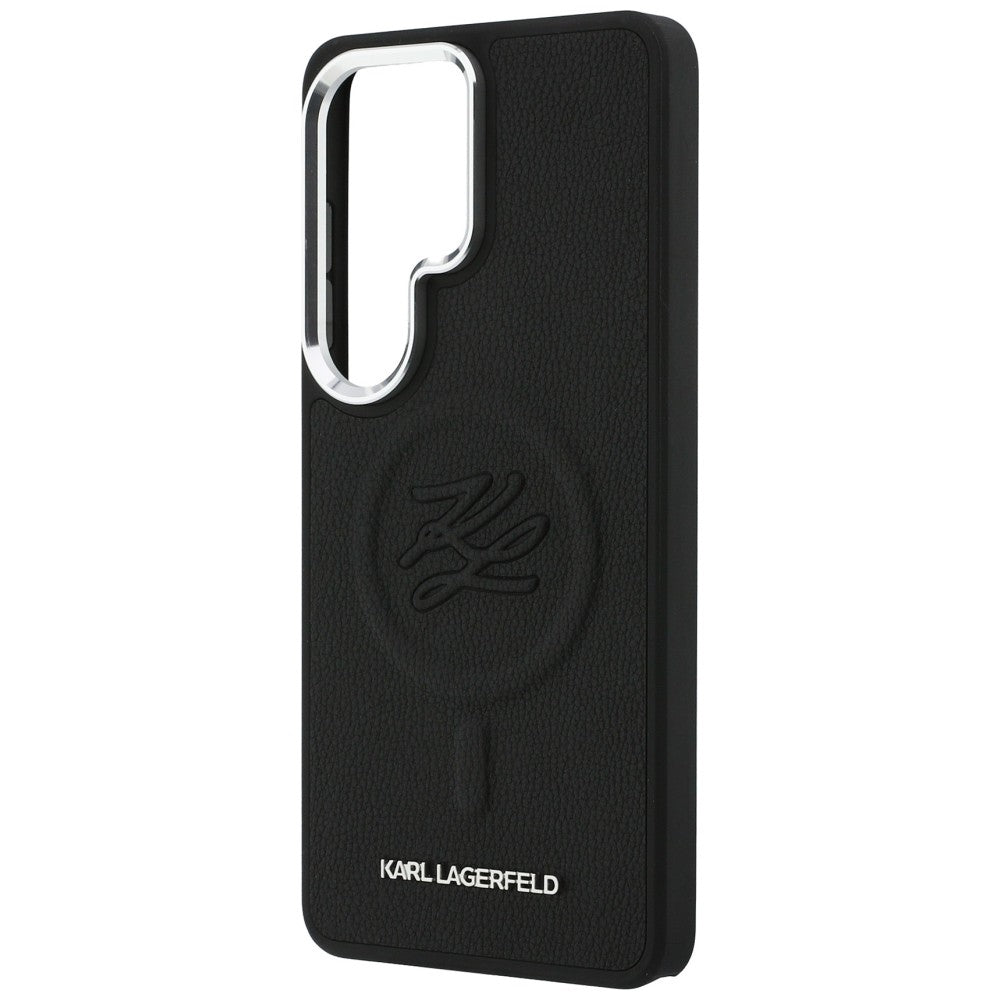 MagSafe Hülle für Samsung Galaxy S26 Ultra S948, Karl Lagerfeld, Initial Logo Debossed, Schwarz