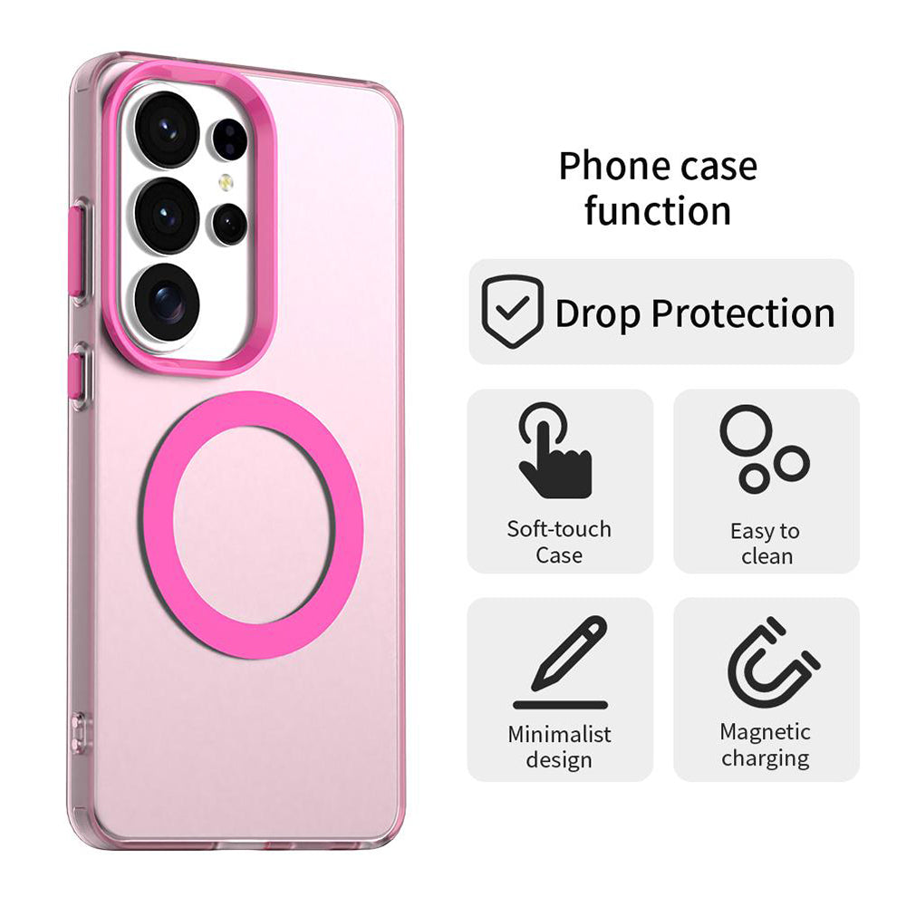 Étui MagSafe pour Samsung Galaxy S26 Ultra S948, Techsuit, CandyCase, Rose