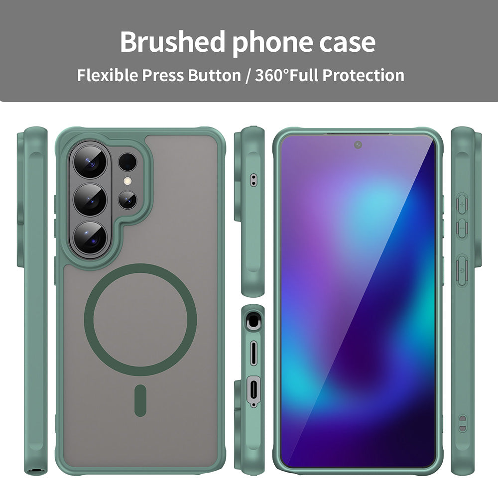 Coque MagSafe pour Samsung Galaxy S26 Ultra S948, Techsuit, HaloFrost II, Vert