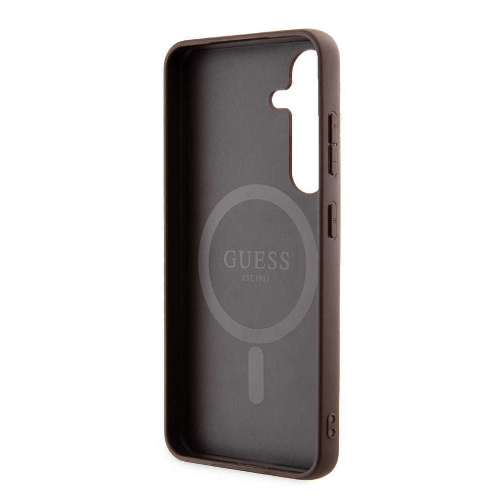 MagSafe Case for Samsung Galaxy Z Flip7 F766, Guess, 4G Collection, Brown