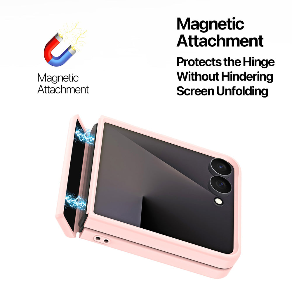 Coque MagSafe pour Samsung Galaxy Z Flip8 F776, DUX DUCIS, Yind, Rose Clair