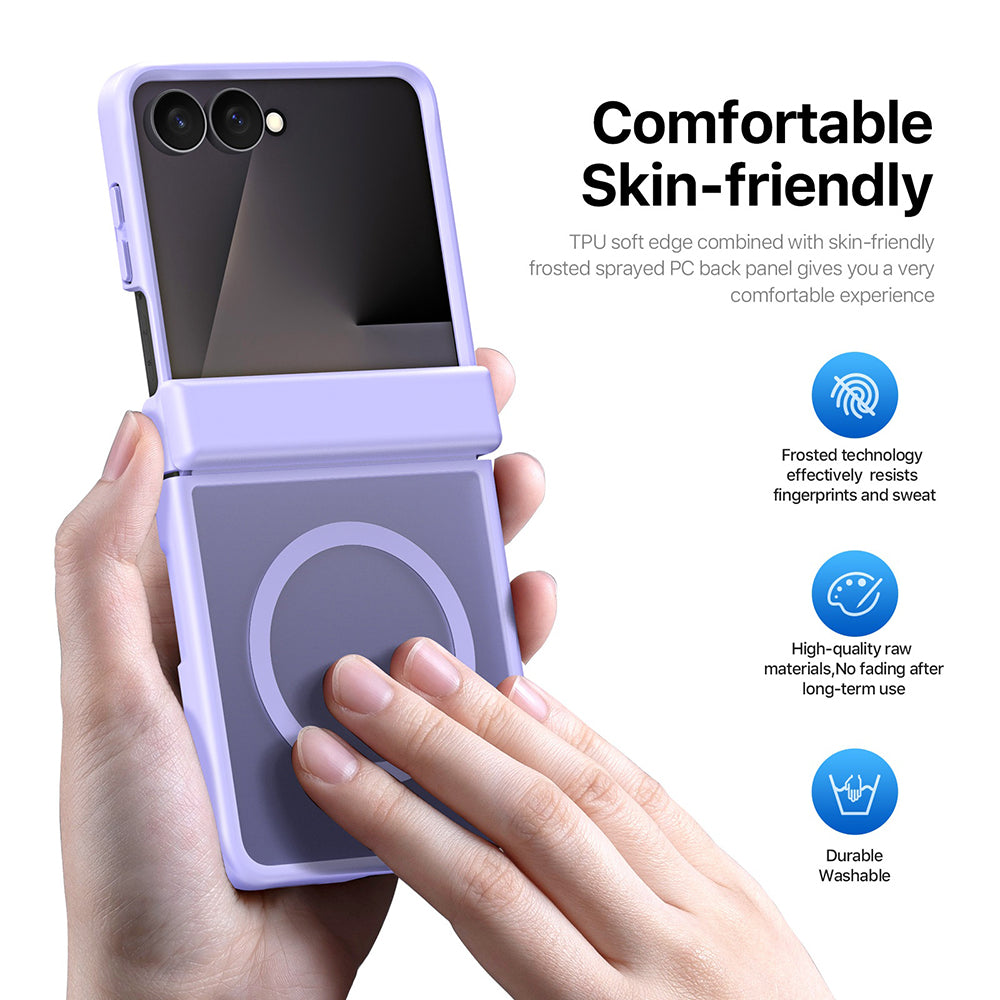 Coque MagSafe pour Samsung Galaxy Z Flip8 F776, DUX DUCIS, Yind, Rose Clair