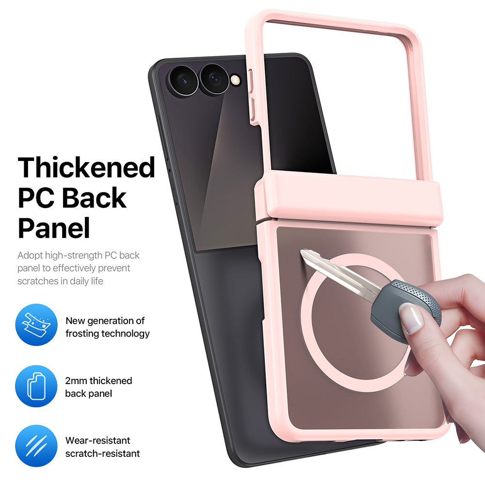 Coque MagSafe pour Samsung Galaxy Z Flip8 F776, DUX DUCIS, Yind, Rose Clair
