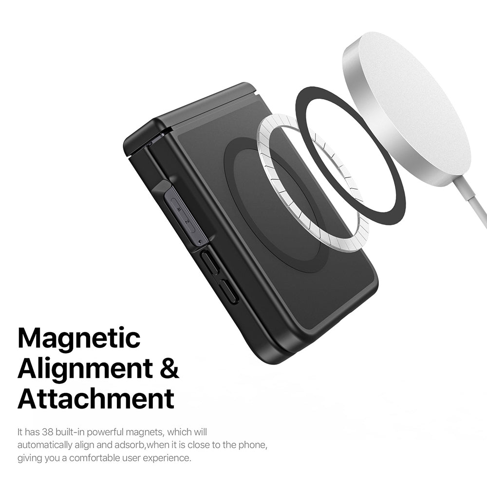 Coque MagSafe pour Samsung Galaxy Z Flip8 F776, DUX DUCIS, Yind, Rose Clair