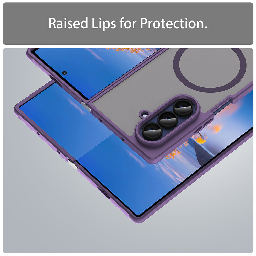 Coque MagSafe pour Samsung Galaxy Z Fold7 F966, Techsuit, HaloFrost II, Violet