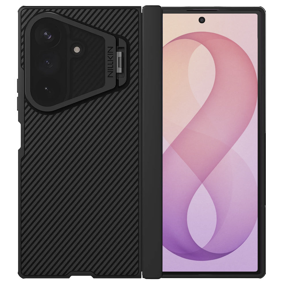 Coque MagSafe pour Samsung Galaxy Z Fold8 Ultra F976, Nillkin, CamShield Prop avec couverture d'objectif noire transparente, Noire