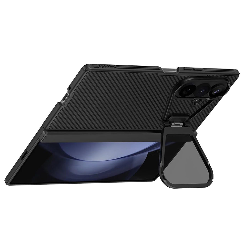 Coque MagSafe pour Samsung Galaxy Z Fold8 Ultra F976, Nillkin, CamShield Prop avec couverture d'objectif noire transparente, Noire