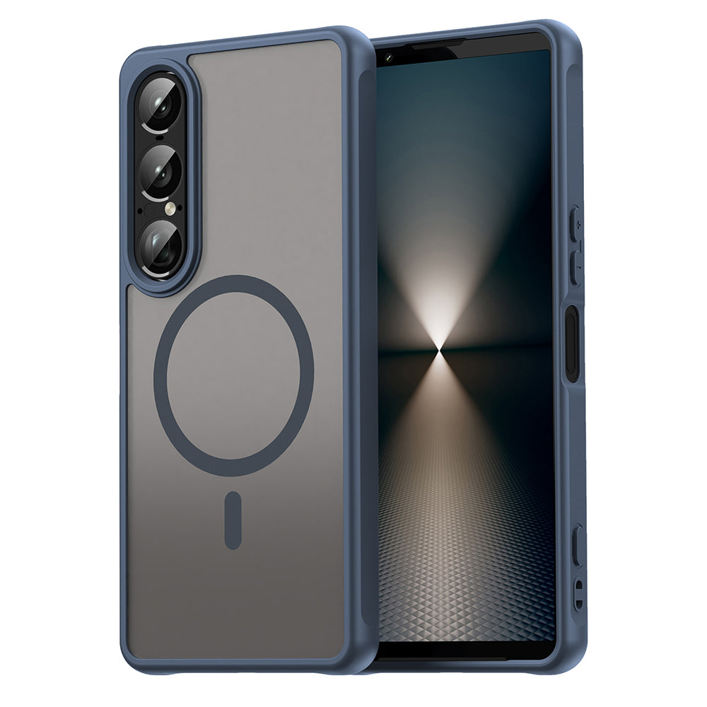 Coque MagSafe pour Sony Xperia 1 VII, Techsuit, HaloFrost II, Bleu marine