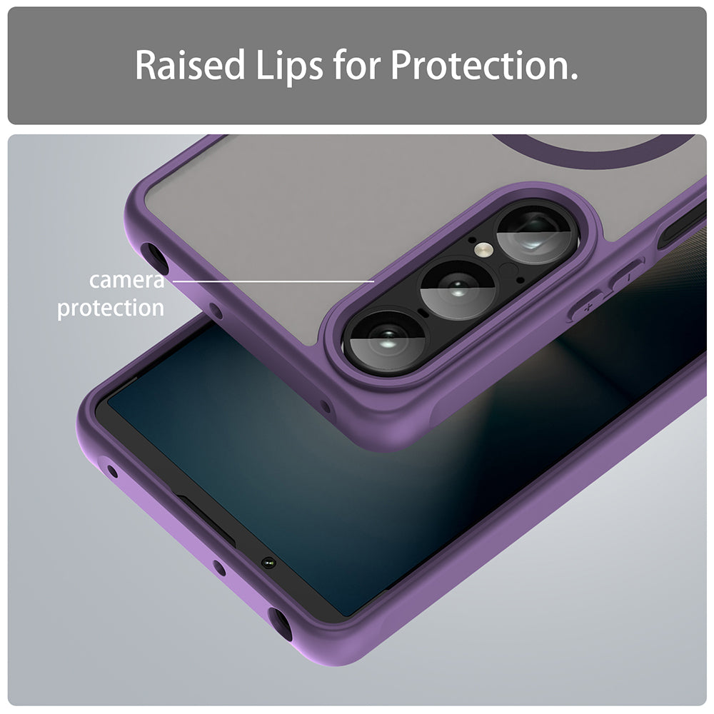 Coque MagSafe pour Sony Xperia 1 VII, Techsuit, HaloFrost II, Violet