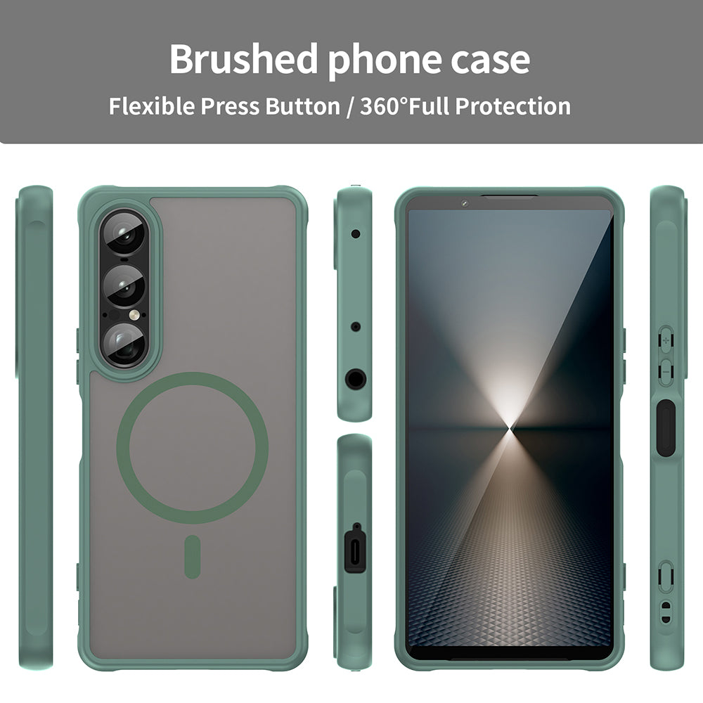 Coque MagSafe pour Sony Xperia 1 VII, Techsuit, HaloFrost II, Vert