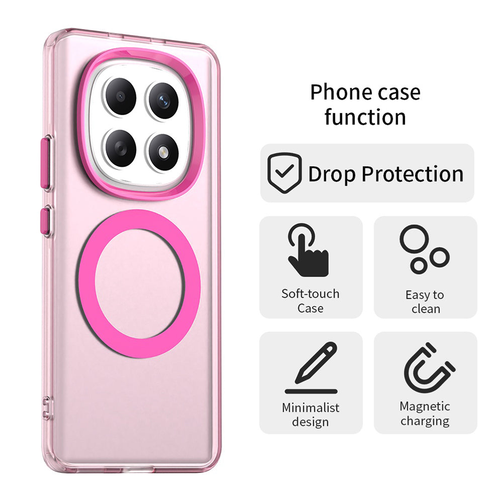 MagSafe Hülle für Xiaomi Poco M8 / Redmi Note 15 5G / Note 15 4G, Techsuit, CandyCase, Rosa