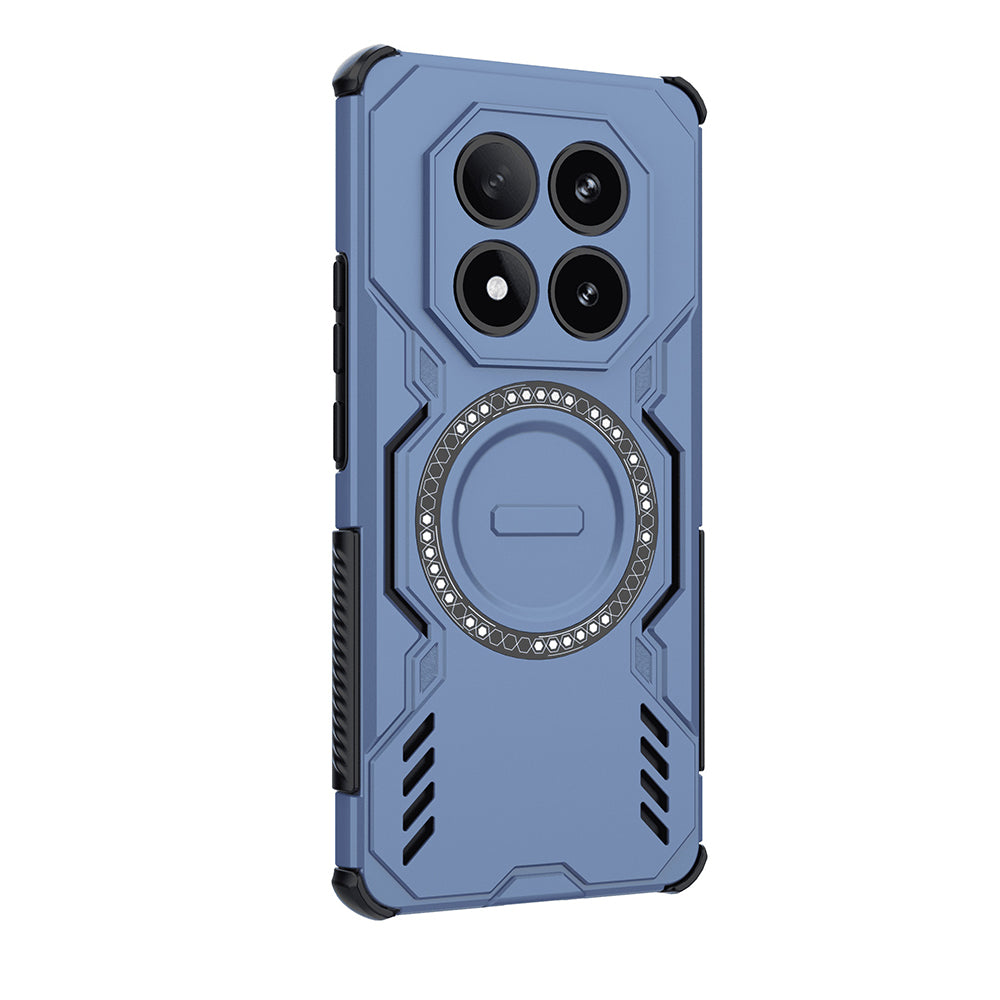 Coque MagSafe pour Xiaomi Poco X7 / Redmi Note 14 Pro 5G, Techsuit, ArmorMag, Bleue