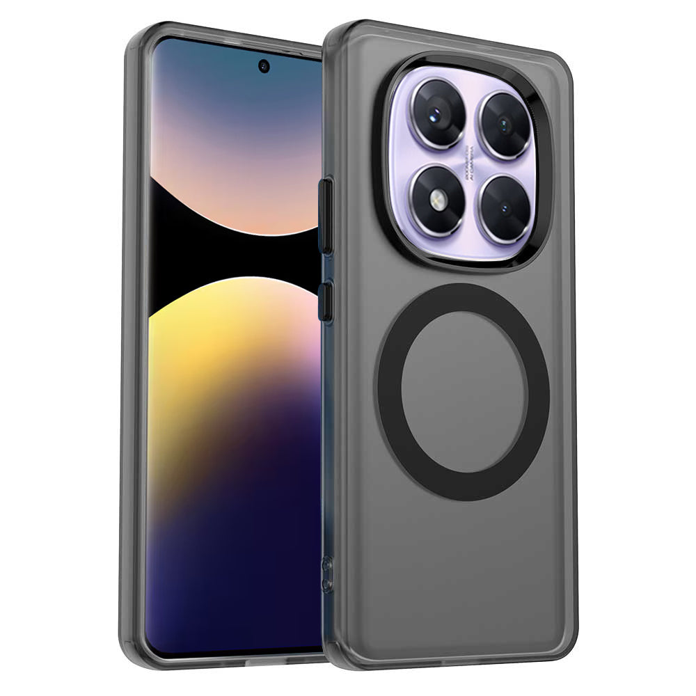 Coque MagSafe pour Xiaomi Poco X7 / Redmi Note 14 Pro 5G, Techsuit, CandyCase, Noire