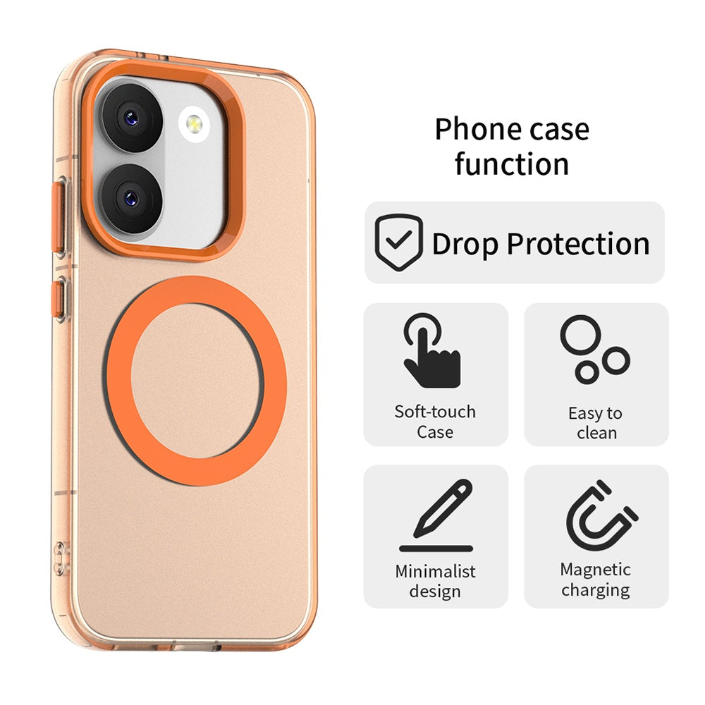 Coque MagSafe pour Xiaomi Poco X8 Pro, Techsuit, CandyCase, Orange