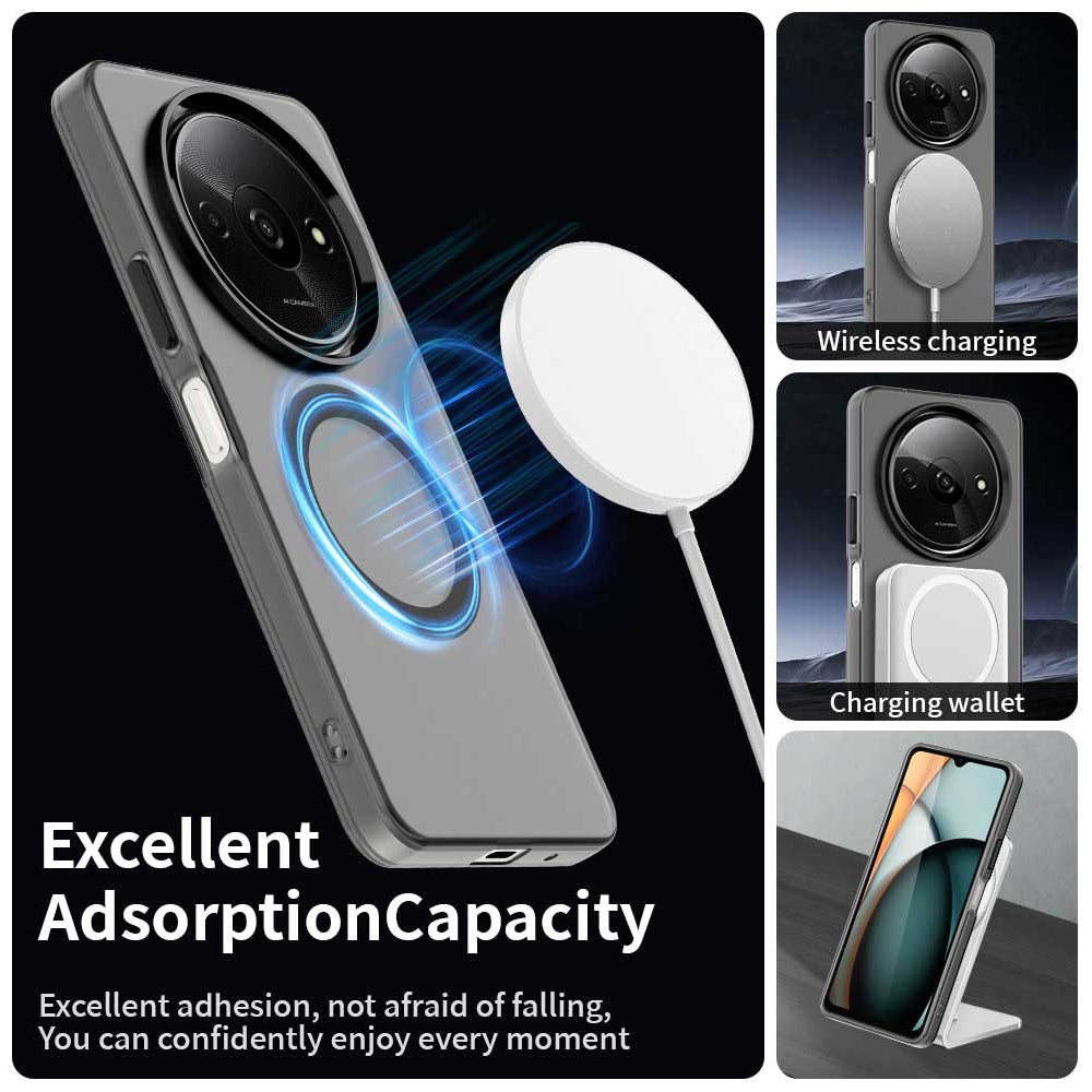 Coque MagSafe pour Xiaomi Redmi A3x / A3, Techsuit, CandyCase, Noire