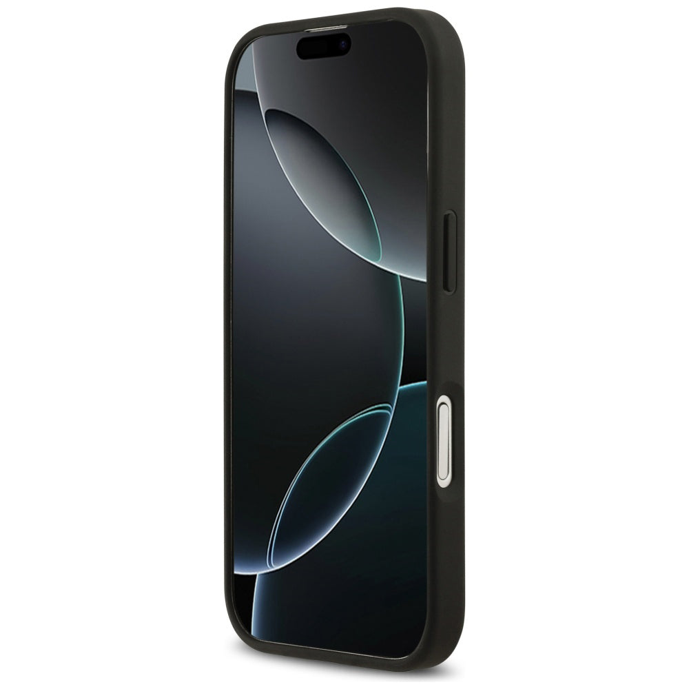 Étui MagSafe pour Apple iPhone 17, Guess, 4G Circle Classic Logo, Noir