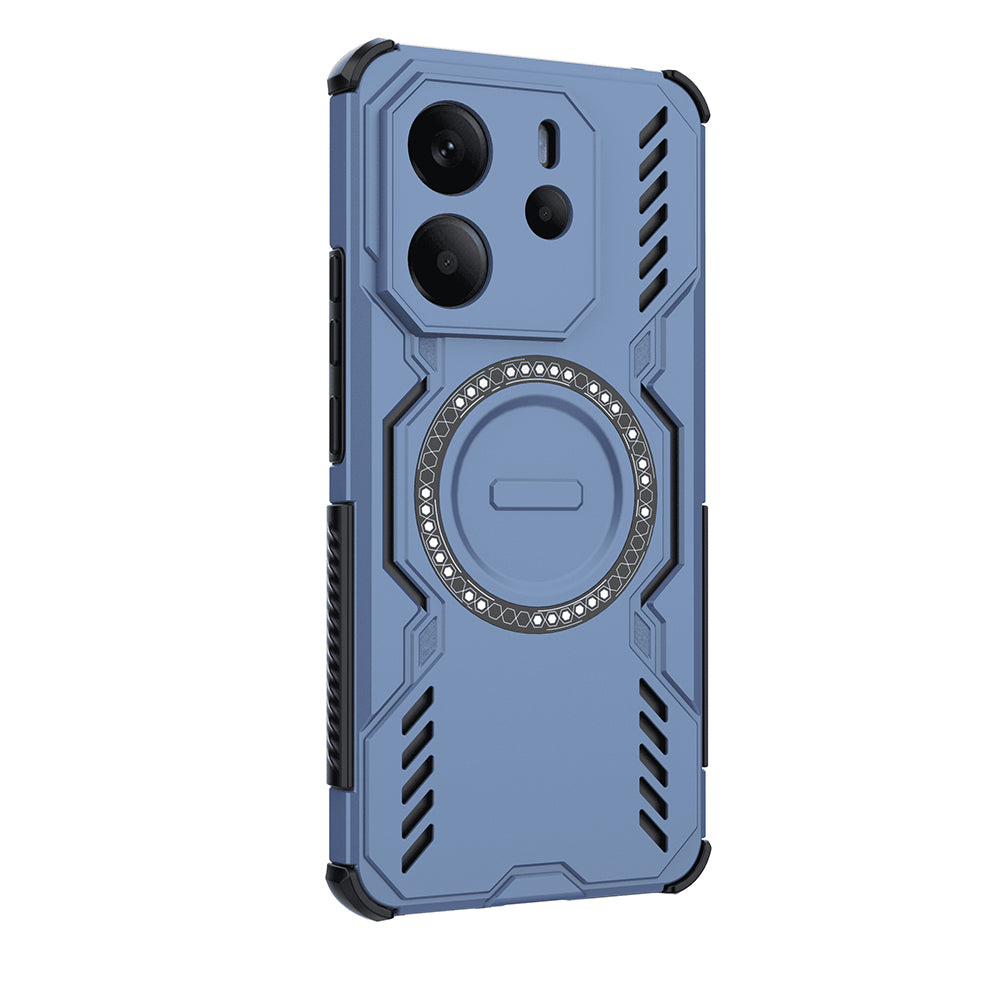 Coque MagSafe pour Xiaomi Redmi Note 14 4G (Régional), Techsuit, ArmorMag, Bleue