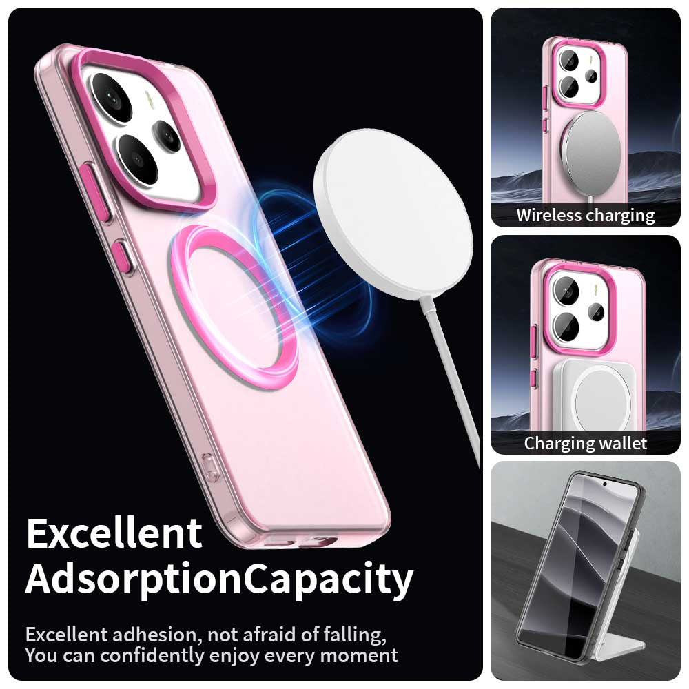 Coque MagSafe pour Xiaomi Redmi Note 14 4G (Régional), Techsuit, CandyCase, Rose